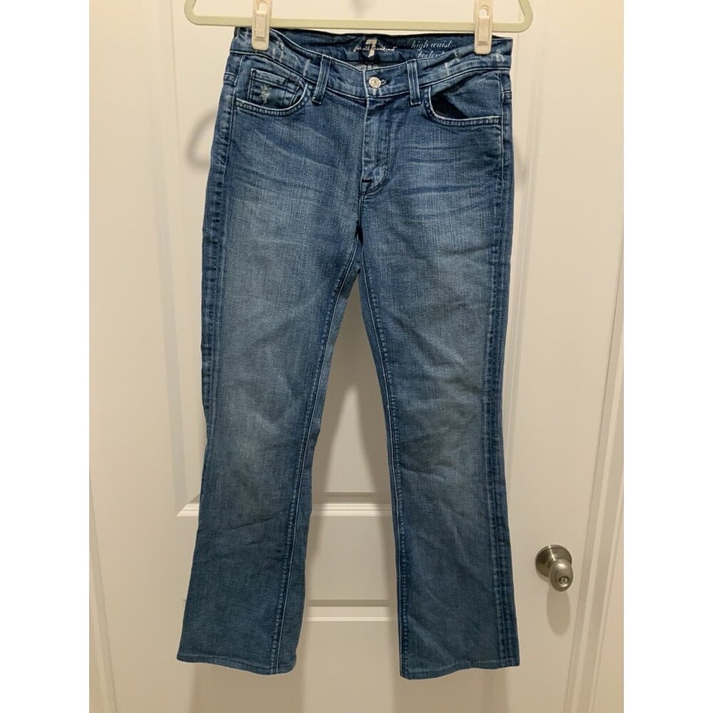 7 For All Mankind Bootcut Jeans Size 27 Women’s High Waisted Med Wash